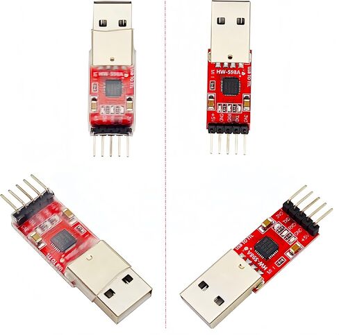 2 قطعة CP2102 USB إلى TTL مهايئ تسلسلي وحدة تنزيل محول مع 5 دبابيس أسلاك توصيل معزز لـ UART STC 3.3 فولت 5 فولت in Kuwait