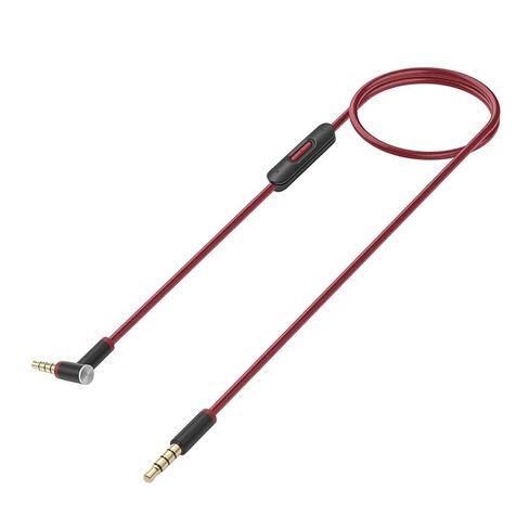 كابل صوت بديل لسماعات Beats، كابل Beats متوافق مع Solo Pro/Studio/Solo، حبة Mixr التنفيذية مع التحكم في الخط ومستوى الصوت (أسود/أحمر) in Kuwait