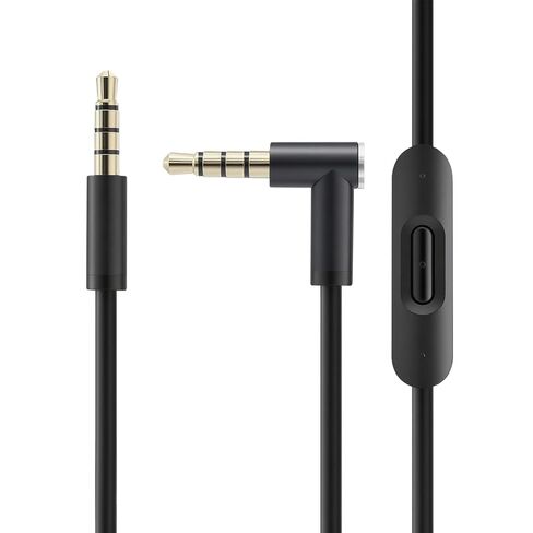 كابل صوت بديل لسماعات Beats، كابل Beats متوافق مع Solo Pro/Studio/Solo، حبة Mixr التنفيذية مع التحكم في الخط ومستوى الصوت (أسود/أحمر) in Kuwait