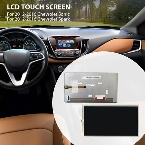 شاشة LCD بديلة مقاس 7 بوصات تعمل باللمس لسيارة شيفروليه سونيك LTZ سيدان موديل 2016 ذات 4 أبواب 1.4L 1364CC 83Cu. In. l4 GAS DOHC توربو in Saudi Arabia