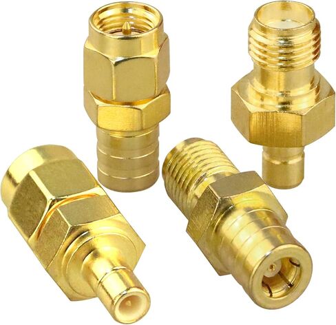 TUOLNK 4 قطع SMA إلى SMB محول محور هوائي الراديو، SMA ذكر/أنثى إلى SMB ذكر/أنثى موصل محوري لهوائي السيارة الجوي DAB، الصوت، جهاز التوجيه، معززات الإشارة in Saudi Arabia