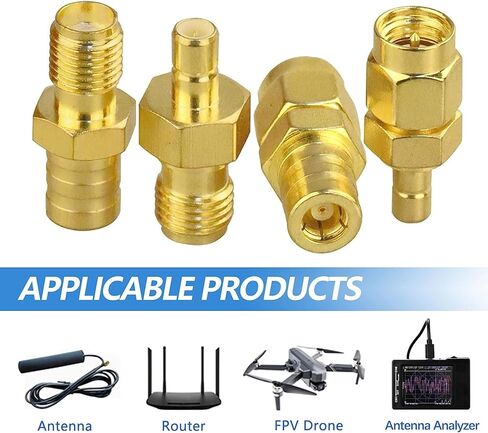 TUOLNK 4 قطع SMA إلى SMB محول محور هوائي الراديو، SMA ذكر/أنثى إلى SMB ذكر/أنثى موصل محوري لهوائي السيارة الجوي DAB، الصوت، جهاز التوجيه، معززات الإشارة in Saudi Arabia