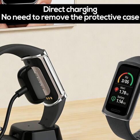 6 قطع من حافظات حماية الشاشة لـ Fitbit، أغطية حماية كاملة للساعة مصنوعة من مادة TPU وملحقات حماية الشاشة العملية المتوافقة مع Fitbit Charge 6/5 in Kuwait