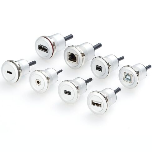كابل تمديد شبكة إيثرنت RJ45 CAT5e RJ45 فلوش جبل ذكر إلى أنثى تغذية من خلال كابل توصيل ملولب ثابت موصل حاجز موصل مقبس سلك لمودم جهاز التوجيه (0.3M/1FT) in Kuwait