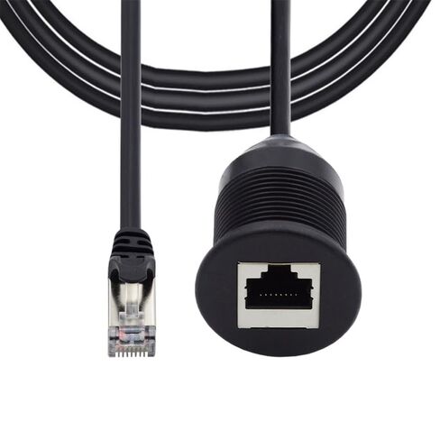 xiwai Dustproof Waterproof Screw Locking CAT6 RJ45 Male to Female LAN Ethernet Network Extension Cable Car Panel Mount Design 1m in Saudi Arabia