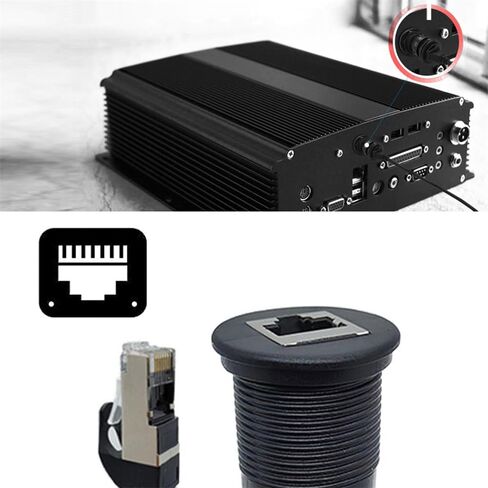 xiwai Dustproof Waterproof Screw Locking CAT6 RJ45 Male to Female LAN Ethernet Network Extension Cable Car Panel Mount Design 1m in Saudi Arabia
