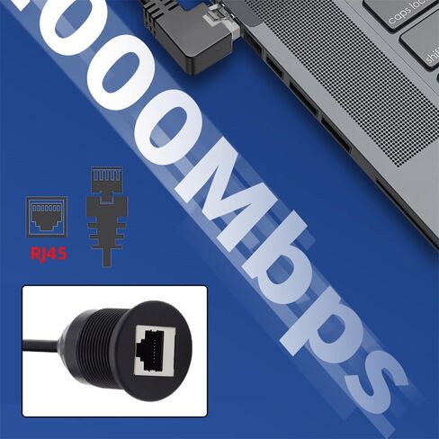 xiwai Dustproof Waterproof Screw Locking CAT6 RJ45 Male to Female LAN Ethernet Network Extension Cable Car Panel Mount Design 1m in Saudi Arabia