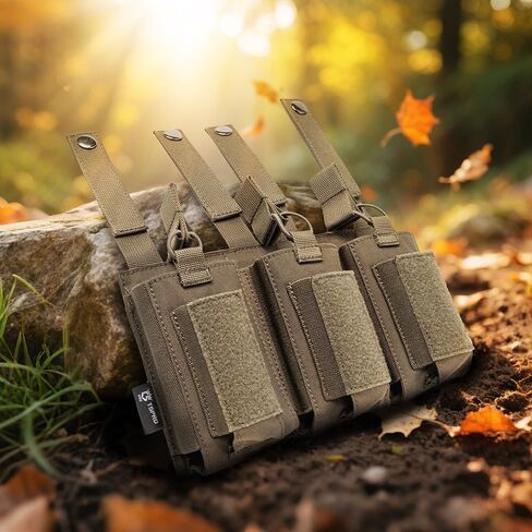 TSPRO Triple Magazine Pouches Open-Top Triple Molle Mag Pouch for M4 M14 M16 AK AR Elastic Rifle Magazines for Pistol Mag Pouch in Saudi Arabia