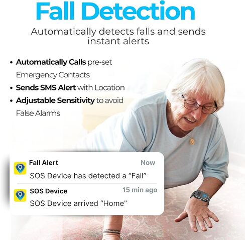 ساعة ذكية لتنبيه كبار السن من سيكيولايف، تنبيه طبي خلوي لكبار السن، زر اتصال SOS، اتصال ثنائي الاتجاه، تتبع نظام تحديد المواقع العالمي (GPS)، إشعارات المنطقة الآمنة، تطبيق مقدم الرعاية لتنبيه الحياة، جهاز مساعد in Kuwait
