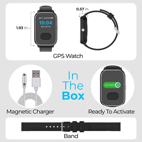 ساعة ذكية لتنبيه كبار السن من سيكيولايف، تنبيه طبي خلوي لكبار السن، زر اتصال SOS، اتصال ثنائي الاتجاه، تتبع نظام تحديد المواقع العالمي (GPS)، إشعارات المنطقة الآمنة، تطبيق مقدم الرعاية لتنبيه الحياة، جهاز مساعد in Kuwait