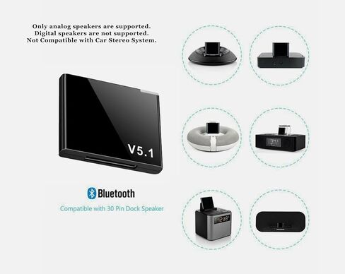 محول 30 دبوس، جهاز استقبال موسيقى ستيريو لاسلكي بلوتوث 5.1 لجهاز Bose Sounddock II 2 10 Lifestyle V35 135 نظام موسيقى رقمي مكبرات صوت للترفيه المنزلي محمولة لأجهزة iPod iPhone iPad in Saudi Arabia