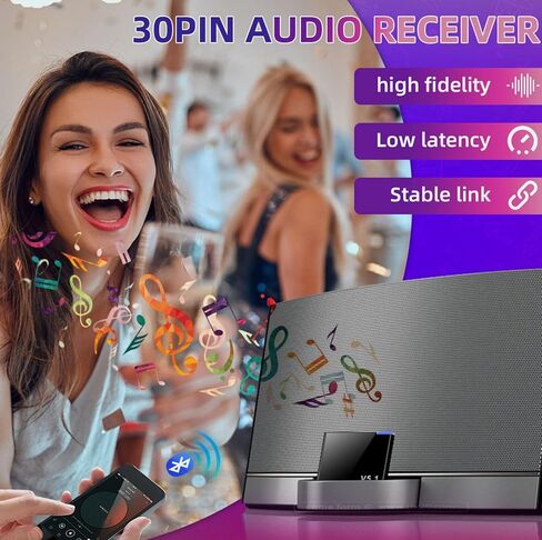 محول 30 دبوس، جهاز استقبال موسيقى ستيريو لاسلكي بلوتوث 5.1 لجهاز Bose Sounddock II 2 10 Lifestyle V35 135 نظام موسيقى رقمي مكبرات صوت للترفيه المنزلي محمولة لأجهزة iPod iPhone iPad in Saudi Arabia