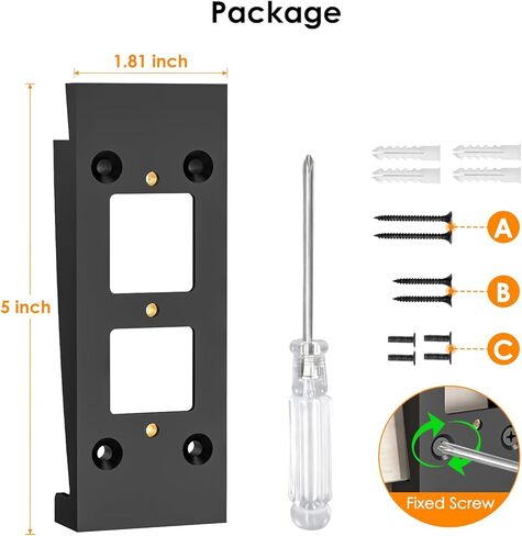 Vinyl Siding Angle Adjustment Mount for Blink Video Doorbell Camera (1st & 2nd Gen), Blink Doorbell Mount Corner Mounting Bracket Wedge Kit Solve Siding Tilt Problem (4" Standard Vinyl Siding Only) in Saudi Arabia