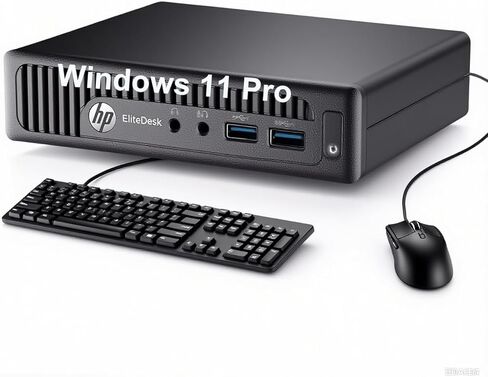 كمبيوتر HP EliteDesk 800 G2 Mini Business Desktop، Windows 11 Pro، ذاكرة وصول عشوائي 8 جيجابايت، 256 جيجابايت SSD، Intel Core i5-6500T، USB WiFi+USB BT، ماوس ولوحة مفاتيح (متجدد) in Saudi Arabia