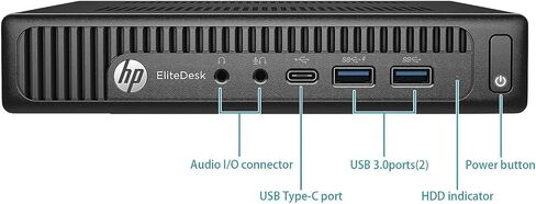 كمبيوتر HP EliteDesk 800 G2 Mini Business Desktop، Windows 11 Pro، ذاكرة وصول عشوائي 8 جيجابايت، 256 جيجابايت SSD، Intel Core i5-6500T، USB WiFi+USB BT، ماوس ولوحة مفاتيح (متجدد) in Saudi Arabia