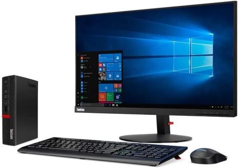 Lenovo ThinkCentre M720 Tiny M720q Desktop - Intel Core i5-8400T Processor, 16GB RAM, 512GB PCIe-NVMe SSD + 1TB HDD, Windows 10 Pro 64-bit in Saudi Arabia