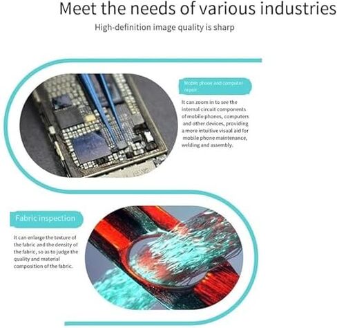 مجهر رقمي HDMI مع تكبير 1500X وإضاءة LED للحام وإصلاح الإلكترونيات، شاشة LCD 5 بوصة لاستخدام البالغين in Kuwait