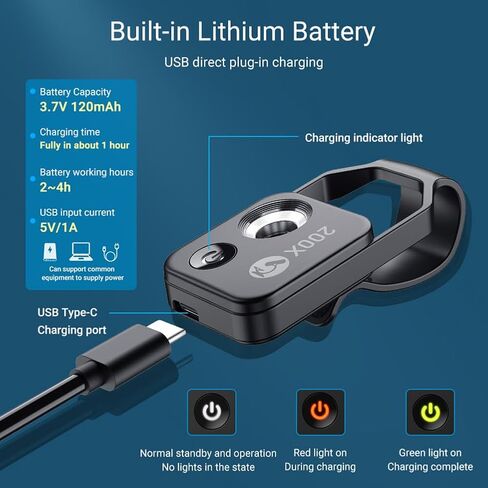 ETOYA 200X مجهر جيب صغير للهاتف مع عدسة CPL، ضوء LED ومشبك عالمي، ملحقات كاميرا مجهر رقمي محمول تكبير نانو لـ 99% من الهواتف الذكية، عرض العالم الصغير in Kuwait