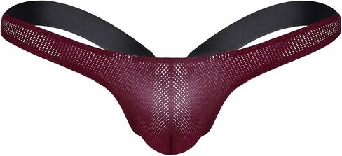 ACSUSS Men's Mesh See Through Lingerie Stretchy Jockstrap Bikini Thongs Underwear in Kuwait