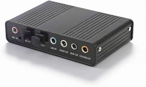 بطاقة صوت خارجية USB 2.0، محول محيطي 6 قنوات 5.1، محول إخراج الصوت الرقمي SPDIF لأجهزة الكمبيوتر المحمولة وأجهزة الكمبيوتر المكتبية والآلات مع منفذ USB in Kuwait
