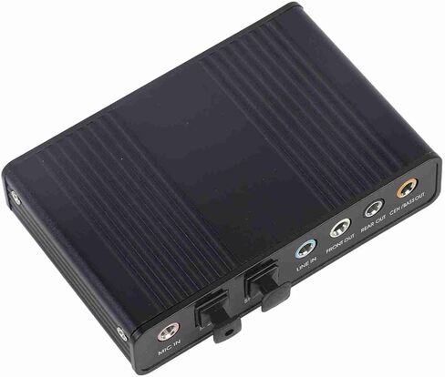 بطاقة صوت خارجية USB 2.0، محول محيطي 6 قنوات 5.1، محول إخراج الصوت الرقمي SPDIF لأجهزة الكمبيوتر المحمولة وأجهزة الكمبيوتر المكتبية والآلات مع منفذ USB in Kuwait