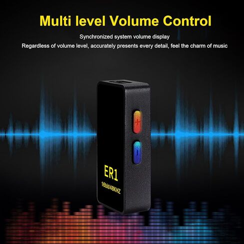 Fockety HiFi Decoder, High Performance DAC with 3.5mm 4.4mm Output, Immersive Sound Quality for iOS, USB A Type C Adapter, Multi Level Volume Control in Saudi Arabia