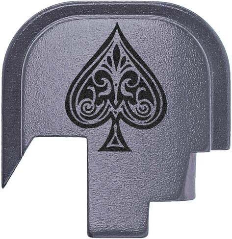 اللوحة الخلفية للغطاء المنزلق لأداء NDZ لـ Smith & Wesson M&P Shield، M2.0، Shield Plus 9mm .40 S&W، الألومنيوم المؤكسد الأزرق مع صورة سوداء منقوشة بالليزر - اختر الصورة ولون اللوحة in Kuwait