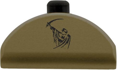 NDZ Performance Grip Frame Insert Plug for Glock Gen 4-5 17 19 22 23 24 31 34 35 بدون أشرطة خلفية، ألومنيوم مؤكسد أزرق مع صور جمجمة منقوشة بالليزر الأسود - اختر الصورة ولون اللوحة in Kuwait
