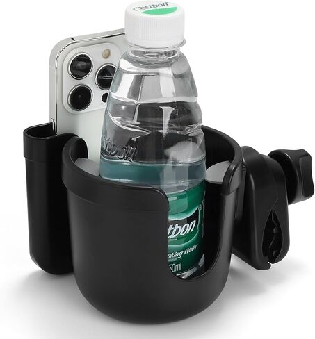 Accmor 2-in-1 Universal Cup Holder with Phone Holder, Stroller Cup Holders, Drinks Bottle Cage for Strollers, Wheelchairs, Walkers, Bicycles, Scooters ﻿ in Saudi Arabia