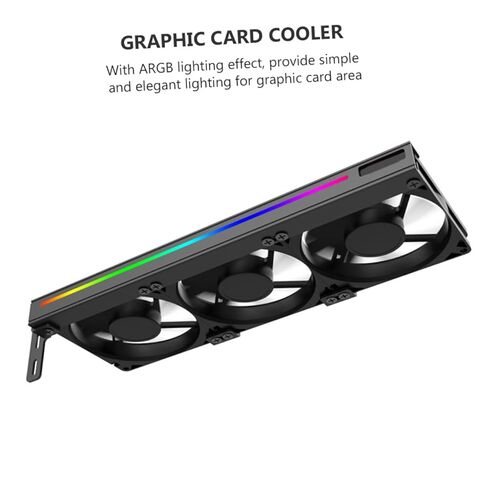 Gpu Argb مروحة تبريد صامتة 3-pin Pci Graphics Card Cooler لأجهزة الكمبيوتر المكتبية، مروحة مشعاع بطاقة الفيديو مع موصل 5V لتبديد حرارة Gpu الفعال in Kuwait