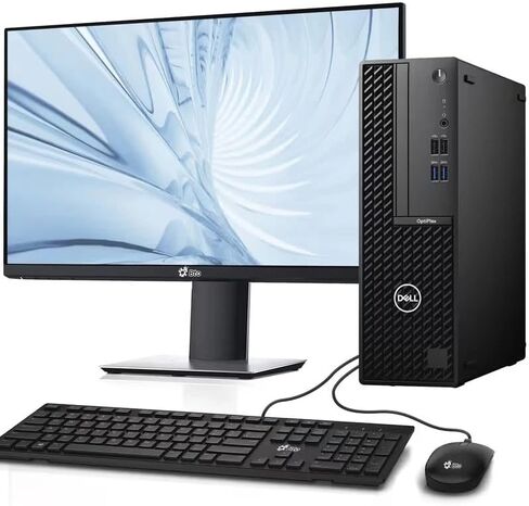 Dell OptiPlex SFF Desktop PC | Intel Core i5-10th Gen up to 4.5GHz | 16GB RAM | 256GB SSD | 24" Monitor | Built-in WiFi | Keyboard Mouse | Business Office Computer | Windows 11 Pro (Renewed) in Kuwait