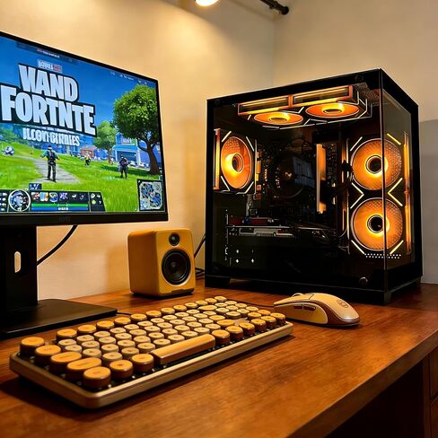 Gaming PC Desktop Computer, AMD Ryzen 5 5500, RX6500XT 4GB Graphics, 16GB DDR4 RAM, 512GB NVMe SSD, ARGB Fans, Game Design Office in Saudi Arabia