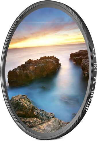 ARTCISE ND16 (1.2) 4-Stop Neutral Density Filter - Multi-Coated HD Optical Glass, Ultra-Slim Aluminum Frame, Scratch Resistant & Waterproof Camera Lens Filter for Long Exposure (46mm) in Saudi Arabia