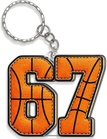67 Keychain - Six Seven keychains for Kids, Teens, Girls, Boys - Funny 6 7 Meme Keychain for Backpack, Keys, Car Mirror Bag Accessory - 67 Gifts - Valentines Day Gifts for Kids - Easter Day Gift in Kuwait