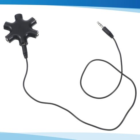 2 Pcs 3.5mm Audio Jack Splitters Multi Headphone Splitter 5-Jack Multi-Headphone Audio Splitter Injection Molding 1 Male to 5 Port Female Earphone Headset Adapter Designed for Up to 5 Devices in Saudi Arabia