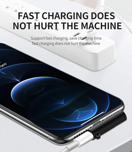 محول iPhone AUX لسماعات الرأس (2 في 1) لايتنينج إلى 3.5 مم دونغل جاك كابل شاحن مقسم سلك صوت لسماعات الأذن المعتمدة من Apple MFI محول الموسيقى الفقرة لـ 13 12 11 Pro Max X Xs Xe Se in Saudi Arabia