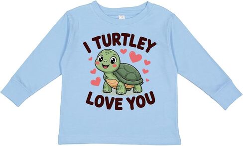 تي شيرت Inktastic I Turtley Love You لطيف على شكل سلحفاة للأطفال الصغار بأكمام طويلة in Saudi Arabia