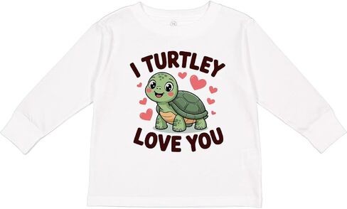 تي شيرت Inktastic I Turtley Love You لطيف على شكل سلحفاة للأطفال الصغار بأكمام طويلة in Kuwait