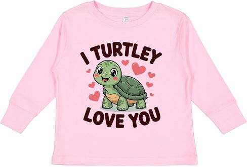 تي شيرت Inktastic I Turtley Love You لطيف على شكل سلحفاة للأطفال الصغار بأكمام طويلة in Saudi Arabia
