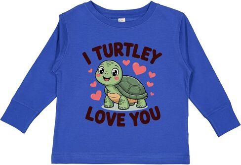 تي شيرت Inktastic I Turtley Love You لطيف على شكل سلحفاة للأطفال الصغار بأكمام طويلة in Saudi Arabia