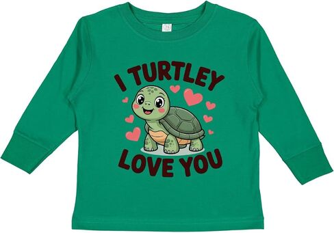 تي شيرت Inktastic I Turtley Love You لطيف على شكل سلحفاة للأطفال الصغار بأكمام طويلة in Saudi Arabia