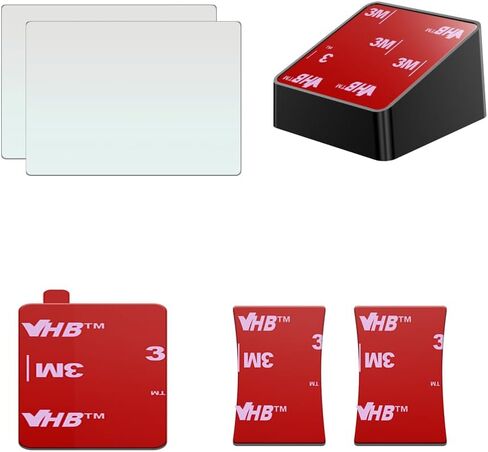 طقم تثبيت على الزجاج الأمامي لكاميرا داش كام M1، حامل بزاوية حادة لسيارة جيب رانجلر و4 رنر، طبقة ثابتة وقاعدة لاصقة، أسود in Kuwait