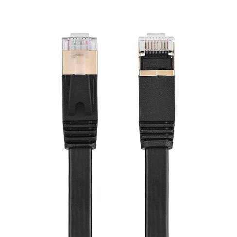 كابل شبكة LAN Dioche RJ45 LAN CAT7 RJ45 600 ميجا هرتز - إيثرنت سريع 10 جيجابت في الثانية، تصميم مسطح، متوافق مع Cat3/Cat5/Cat6 - مثالي لأجهزة الكمبيوتر وأجهزة الكمبيوتر المحمولة وأجهزة المودم (1.8 متر) in Saudi Arabia