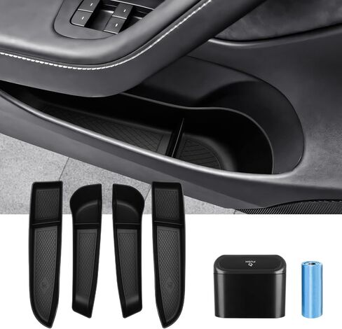 Car Door Side Storage Box and Trash Can for 2023-2025 Toyota RAV4 Accessories Front Rear Door Insert Tray Organizer Door Slot Storage Protector Garbage Bin with Trash Bags 6PCS in Saudi Arabia