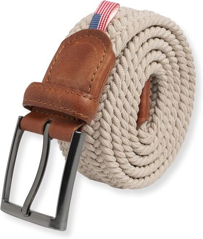 Mens Braided Stretch Belt – Adjustable Woven Golf Belt for Casual, Work, and Active Wear in Saudi Arabia