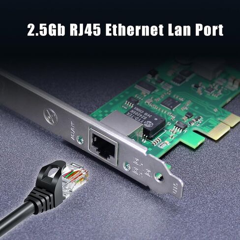 GLOTRENDS ST7481 2.5Gb PoE+ Network Card, Ethernet RJ45 LAN Port, PCIE 3.1 X1 Interface, Regular & Low Profile Bracket in Saudi Arabia