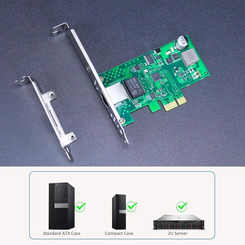 GLOTRENDS ST7481 2.5Gb PoE+ Network Card, Ethernet RJ45 LAN Port, PCIE 3.1 X1 Interface, Regular & Low Profile Bracket in Saudi Arabia