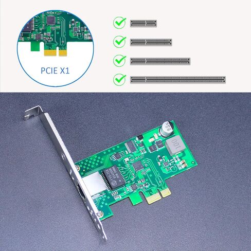 GLOTRENDS ST7481 2.5Gb PoE+ Network Card, Ethernet RJ45 LAN Port, PCIE 3.1 X1 Interface, Regular & Low Profile Bracket in Saudi Arabia