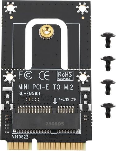 بطاقة توسيع PCI-E صغيرة 2.4G/5G إلى M.2 بسرعة 1200 ميجابت في الثانية لواجهة M2 Key NGFF E معدات أمان الكمبيوتر الصناعية in Kuwait
