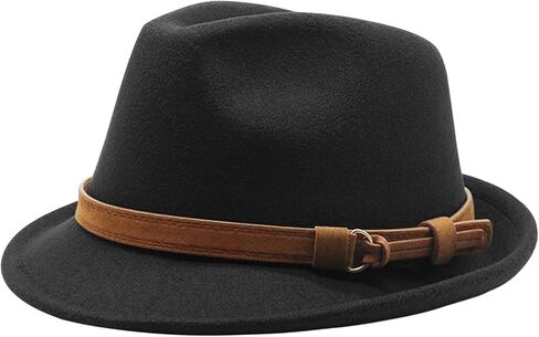 Ladies Felt Fedora Bucket Hat Men Women 1920s Short Brim UPF 50+ Sun Beach Cap Western Panama Trilby Derby Jazz Hat in Saudi Arabia